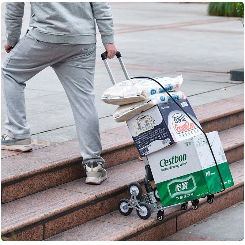 Heavy-Duty Folding Hand Truck | 75kg All-Terrain Trolley | Stair-Climbing & Portable Cargo Cart - Thumbnail 2