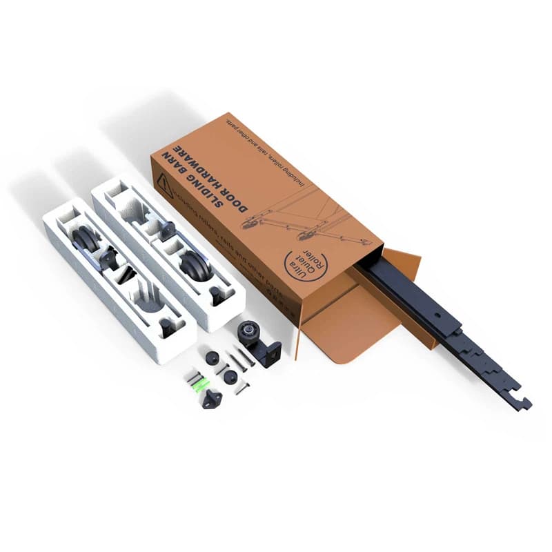 Sliding Barn Door Hardware Kit | 5-6.6 Ft Adjustable Track | Heavy-Duty Roller System - Thumbnail 5