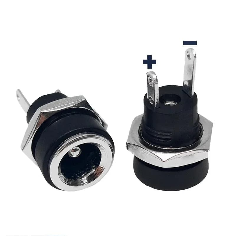 DC Power Jack Connector Kit | 5.5x2.1mm Panel Mount Socket & Plug Adapter | 10-Piece Set - Thumbnail 6