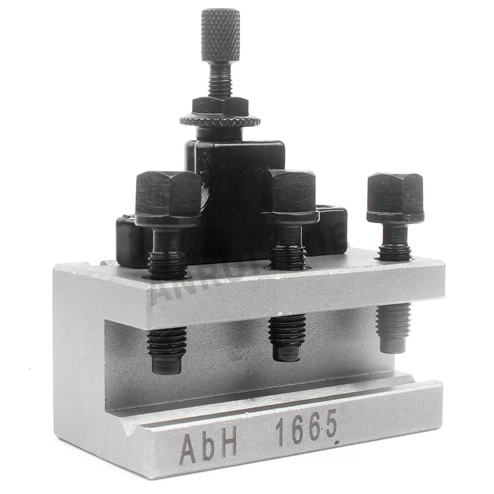Quick-Change Lathe Tool Post Set | European Style AB Tool Holder | For 180-280mm Swing Lathe Beds - Thumbnail 2