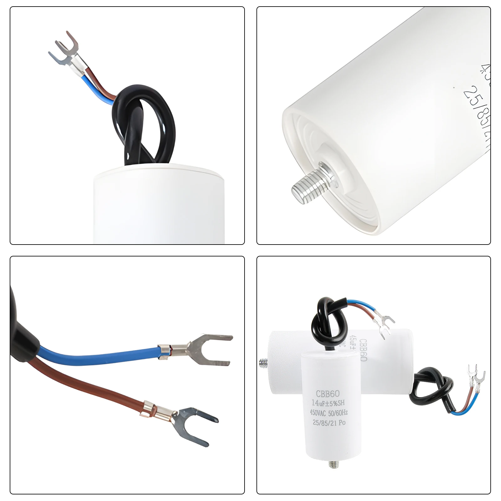 Professional-Grade CBB60 Motor Run Capacitor | 450VAC | For Air Compressor & Water Pump - Thumbnail 3