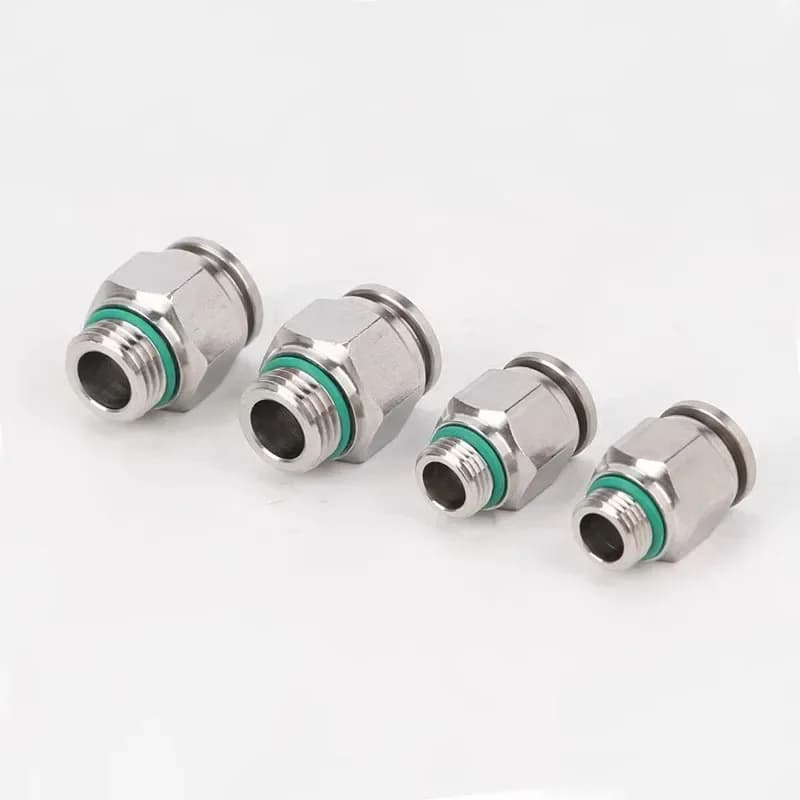 10-Pack Stainless Steel Quick Connectors | 1/8 G Thread for Pneumatic & Hydraulic Systems