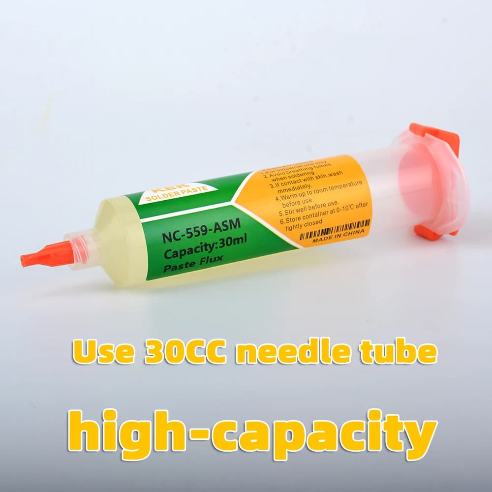 Solder Paste Flux | 10ml Precision Needle Tube | For Drag Soldering & Desoldering - Thumbnail 4