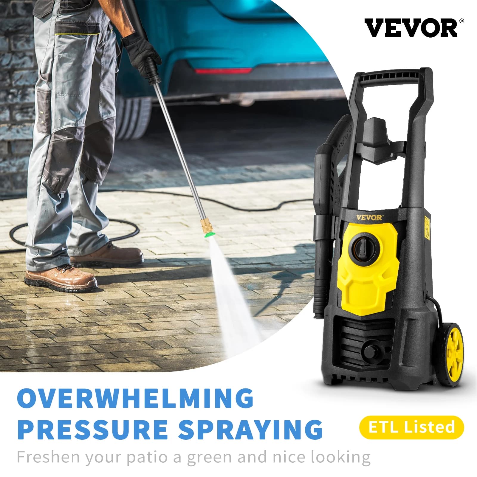 Electric Car Washer 1500W | 2000 PSI Auto Wash Machine | Home Use Pressure Spray Gun - Thumbnail 3