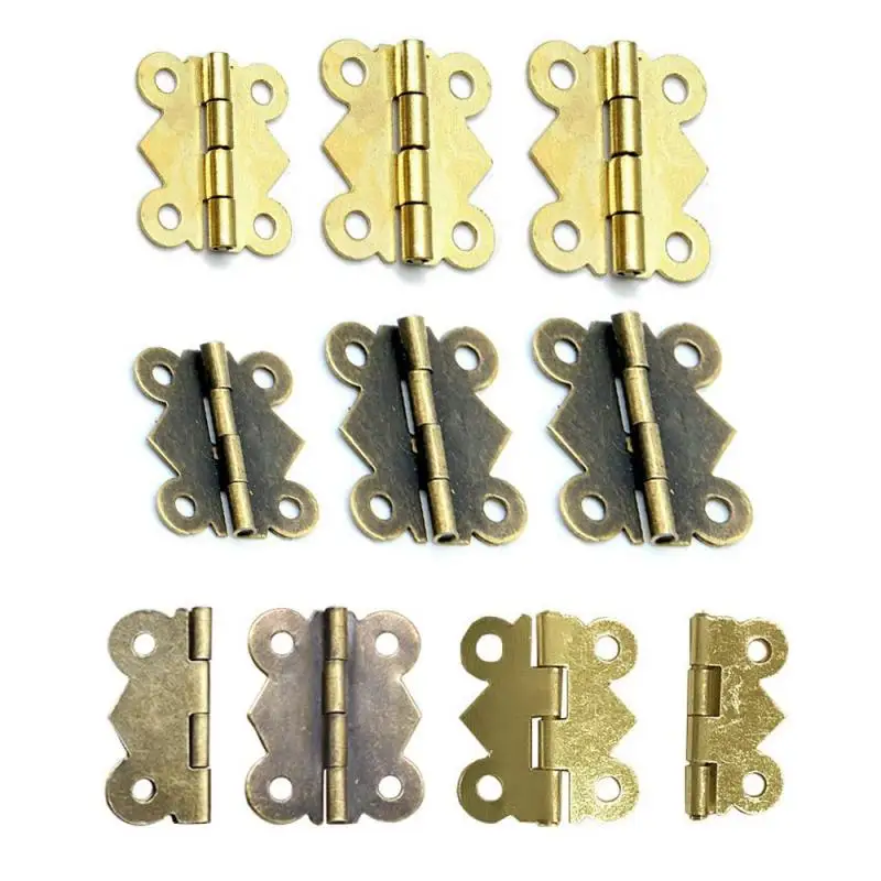 Butt Hinges | Antique Bronze Vintage Set | 17-30mm For Jewelry Box & Wine Box DIY - Thumbnail 4