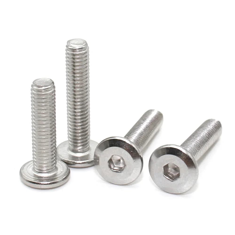 304 Stainless Steel Furniture Screws | M3-M8 Hex Socket Head | 10pcs Connector Joint Bolts - Thumbnail 4