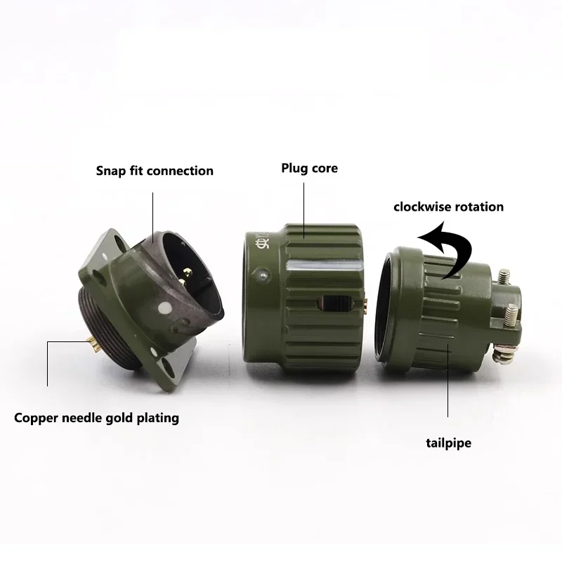 Aviation Connector | 2-16 Pin Heavy-Duty Plug & Socket | Industrial-Grade Electrical Coupler - Thumbnail 3