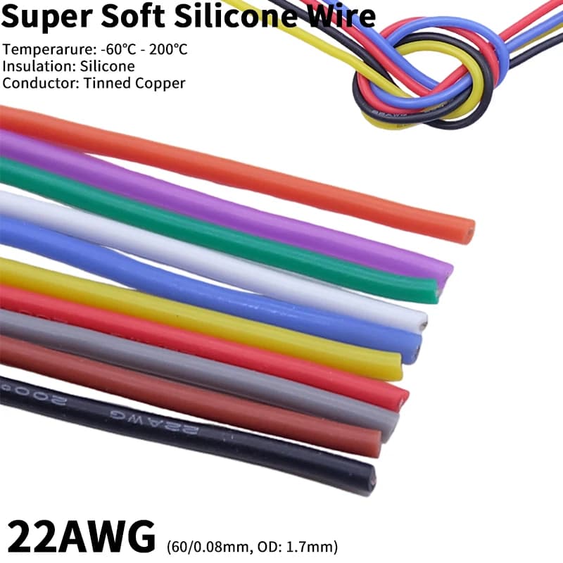 22AWG Silicone Wire | Ultra-Flexible & Heat-Resistant | DIY Electronics & Lighting Cable - Thumbnail 2