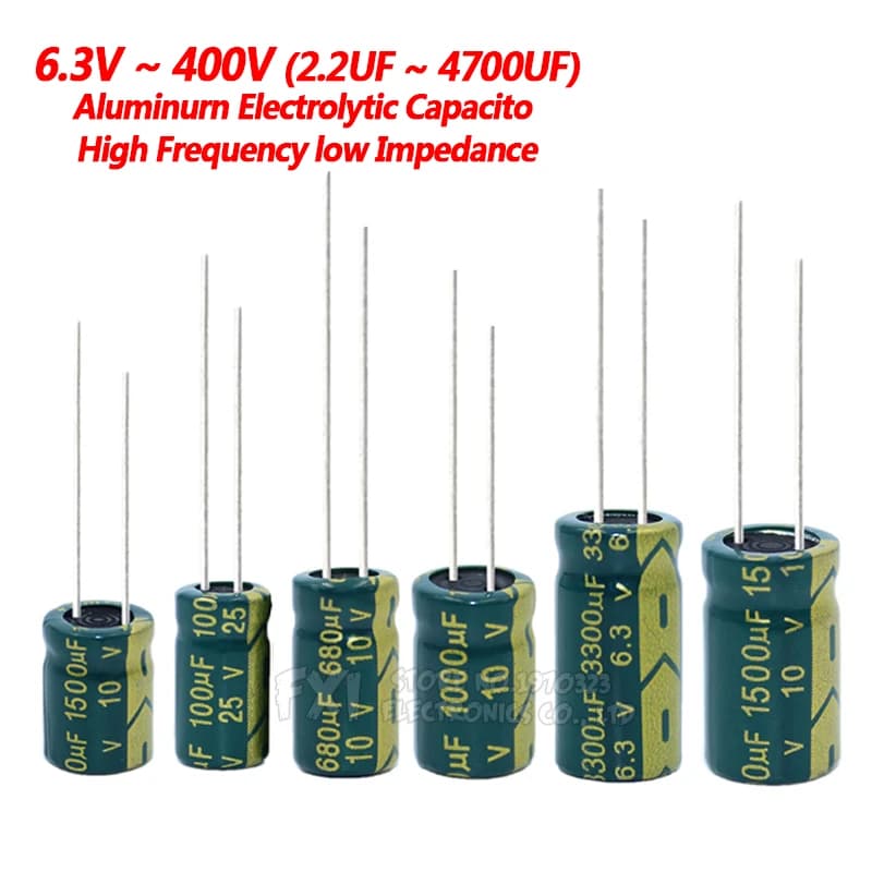 High-Performance Aluminum Capacitor | 10V-400V Range | 100µF-3300µF | Low ESR for High-Frequency Circuits - Thumbnail 2