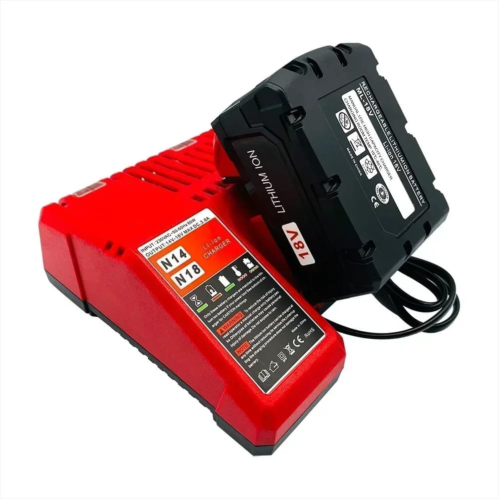 High-Capacity Milwaukee M18 Battery | 12800mAh 18V Power Source | For BR/XC Chargers & M18 Tools - Thumbnail 4