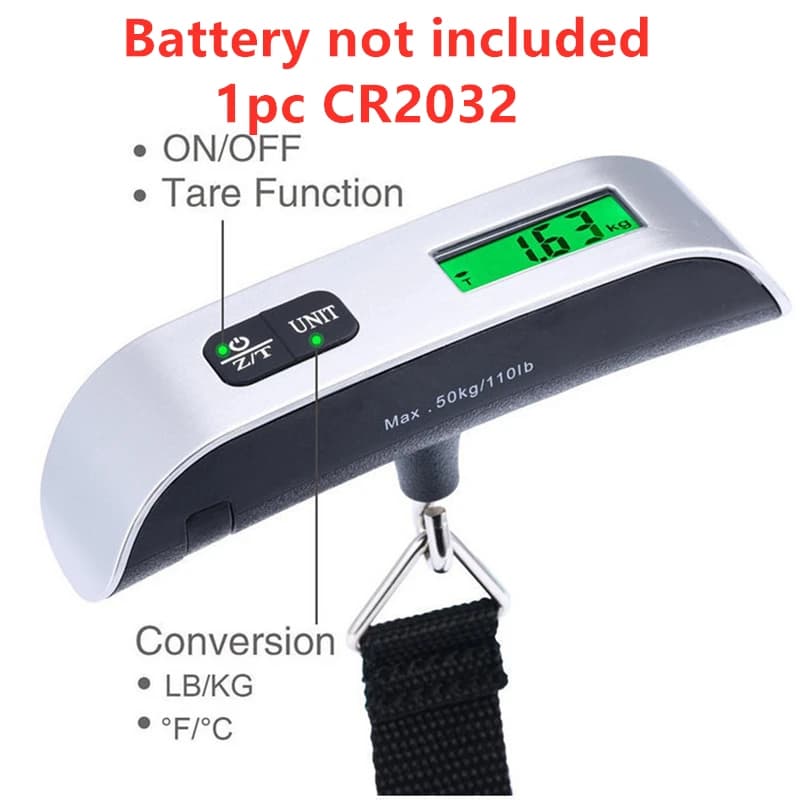 Digital Hanging Scale | 110lb/50kg Capacity | Travel & Industrial Use - Thumbnail 4