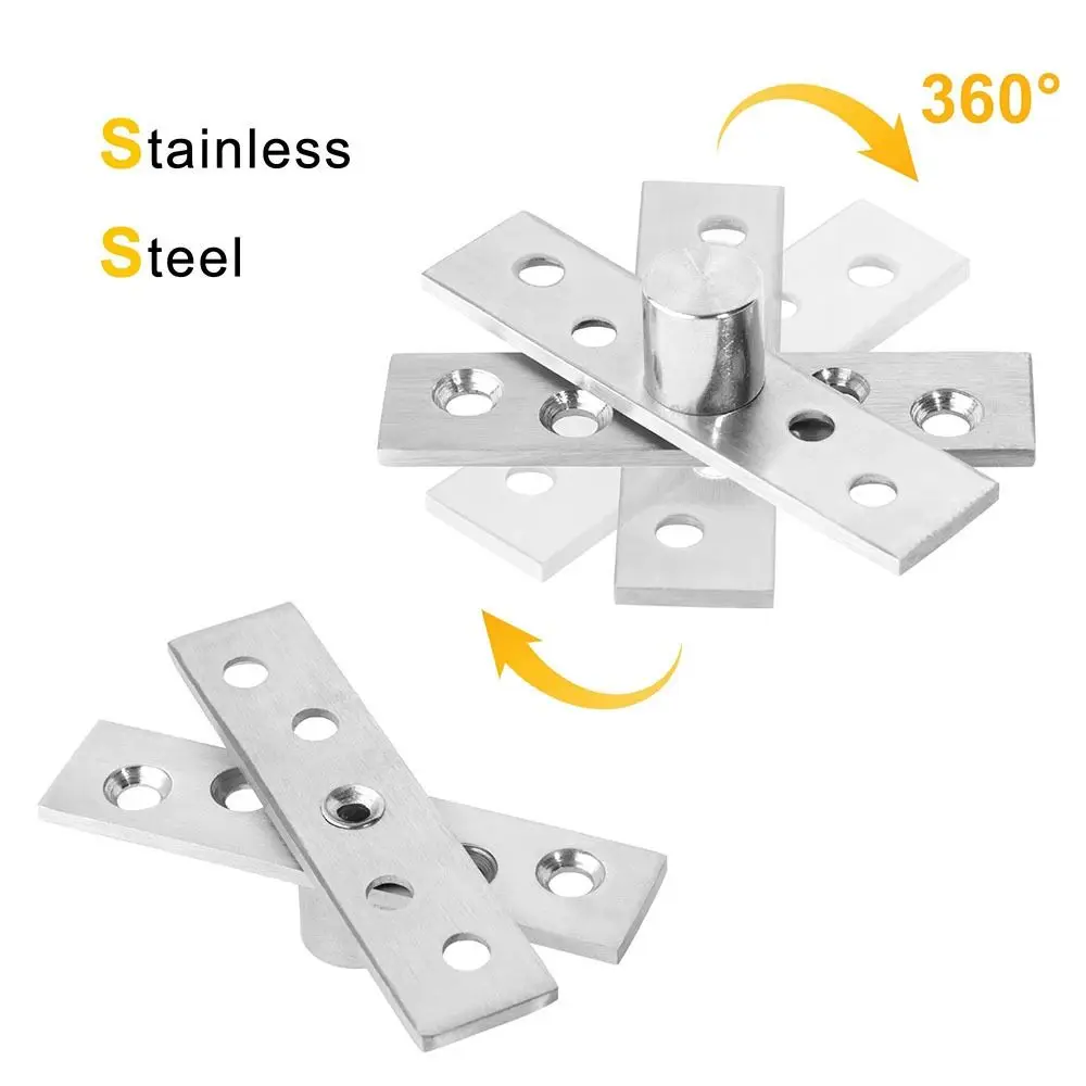 Duty 360° Pivot Hinge | Stainless Steel with Screws | Concealed Furniture & Door Shaft - Thumbnail 3
