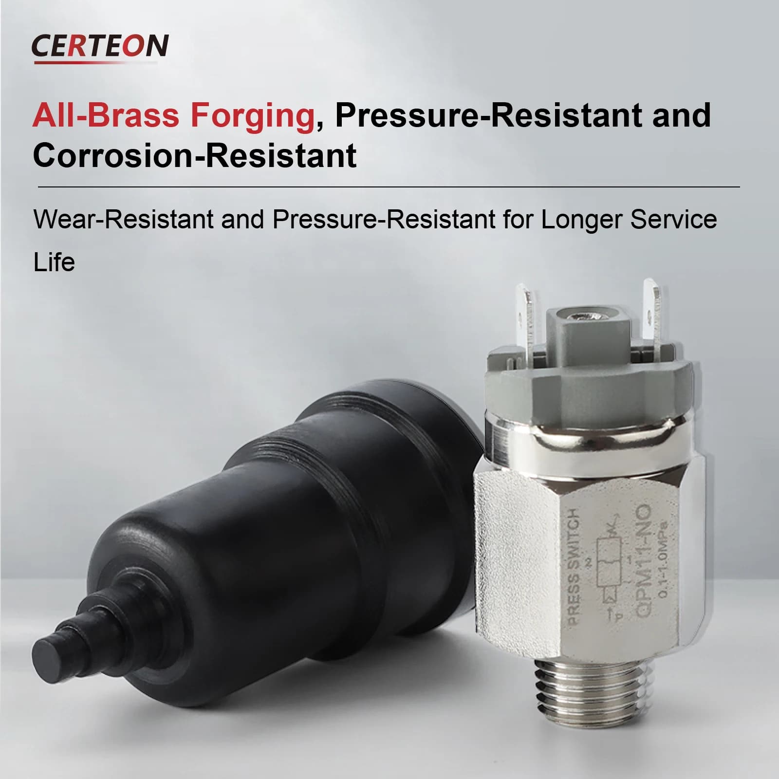 Professional Air Pressure Switch | 0.02-1MPa Adjustable Range | NO/NC Control for Compressors & Hydraulic Systems - Thumbnail 2