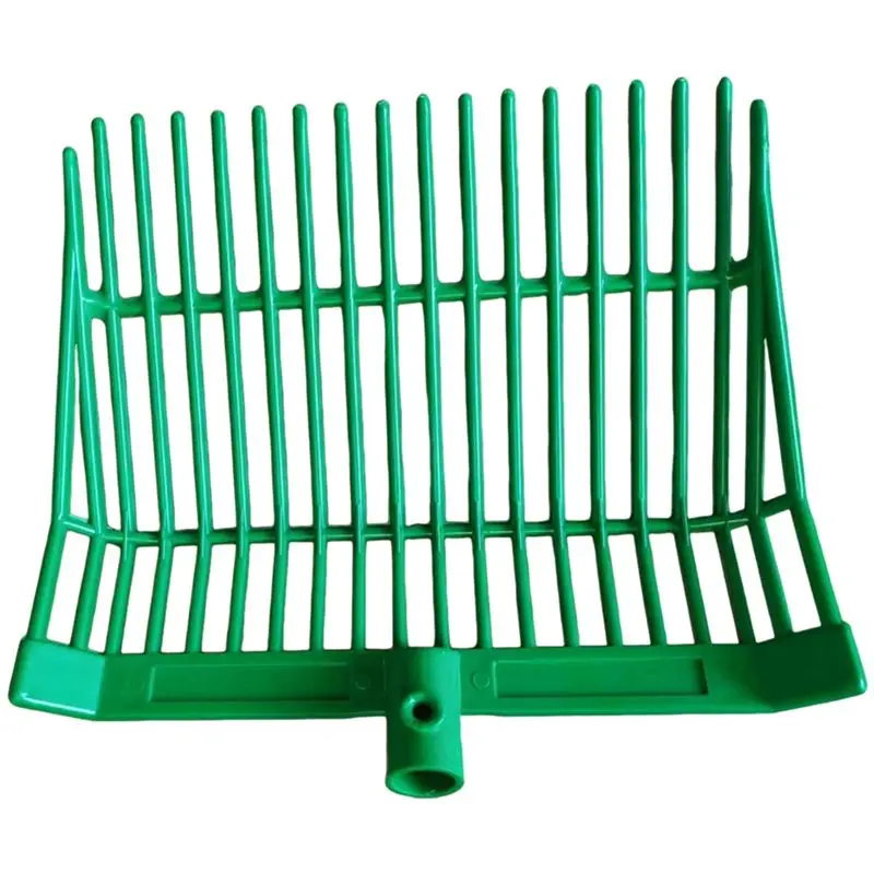 Heavy-Duty Manure Fork Head | Durable Green Replacement | For Stable & Horse Waste Removal - Thumbnail 4