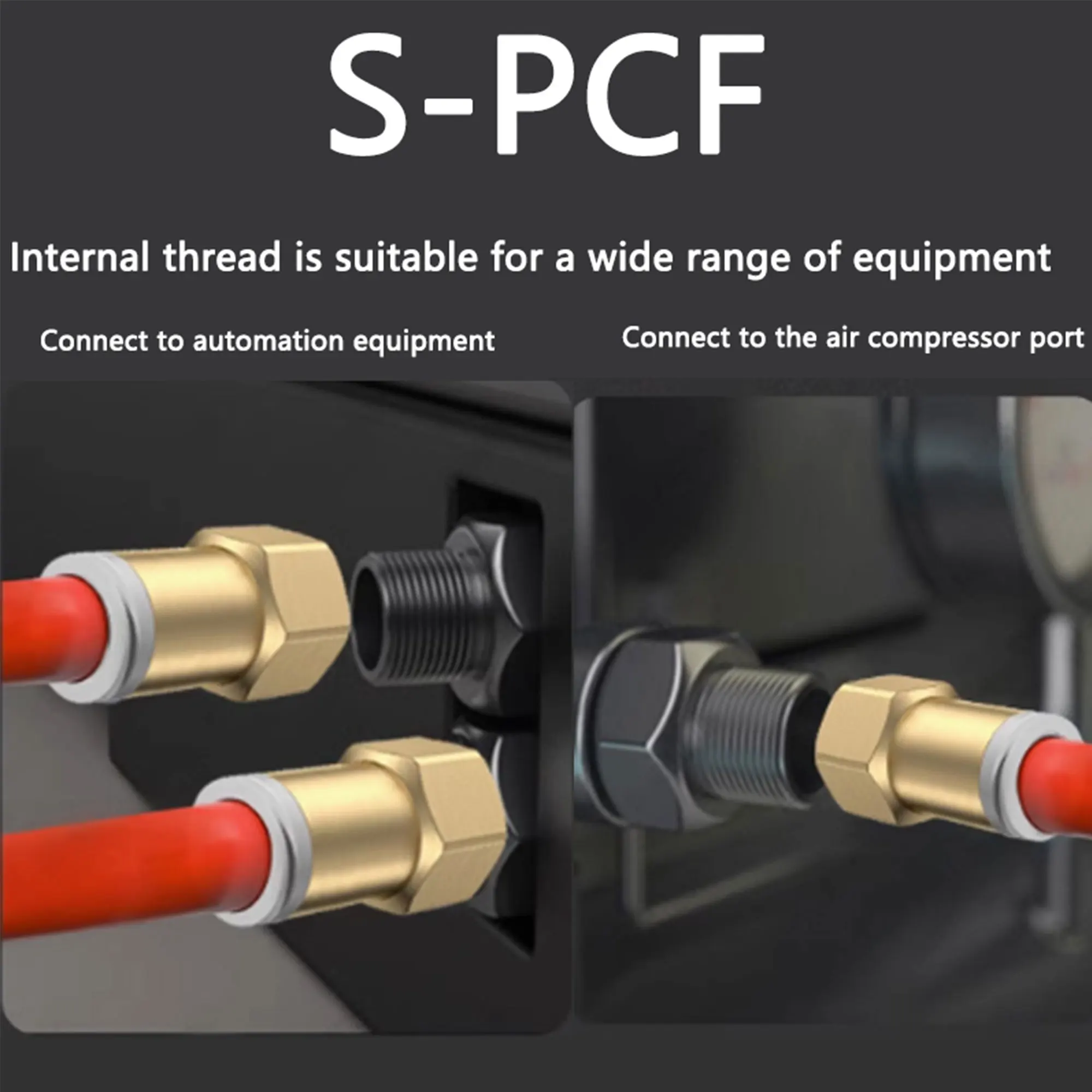 Air Hose Fittings Kit | 10-Piece Set | 4-12mm & 1/8 Sizes | Durable Pneumatic Connectors - Thumbnail 5