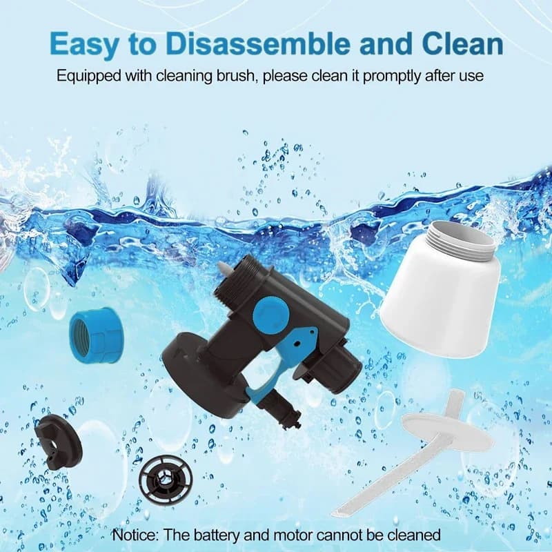 Cordless Paint Sprayer | 1500W 18V HVLP Electric | For Makita Battery & Furniture Coating - Thumbnail 5