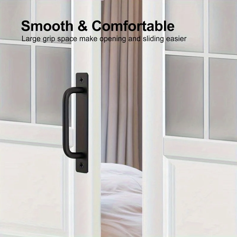 Barn Door Handles | 2-Pack Aluminum Alloy Pulls | Sliding Cabinet & Furniture - Thumbnail 4