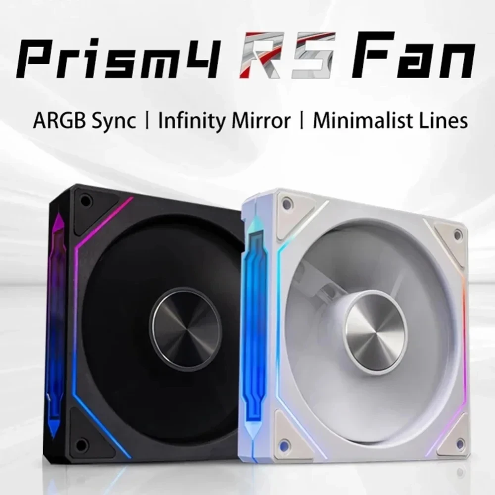 4RS ARGB 120mm PC Case Fan | Infinity Mirror Lighting | PWM Speed Control & Motherboard Sync - Thumbnail 2