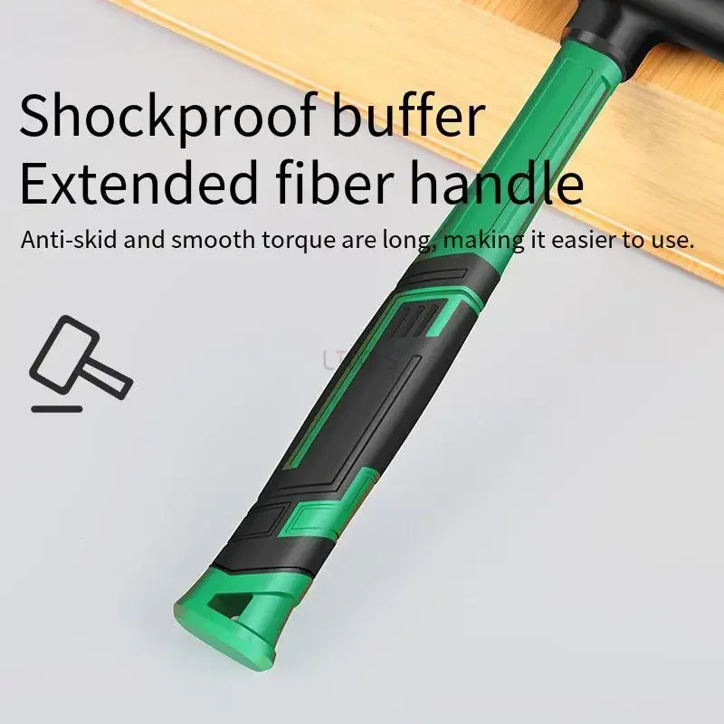 Shockproof Rubber Mallet | Non-Elastic with Built-in Steel Ball | Anti-Slip Woodworking & General Use - Thumbnail 3