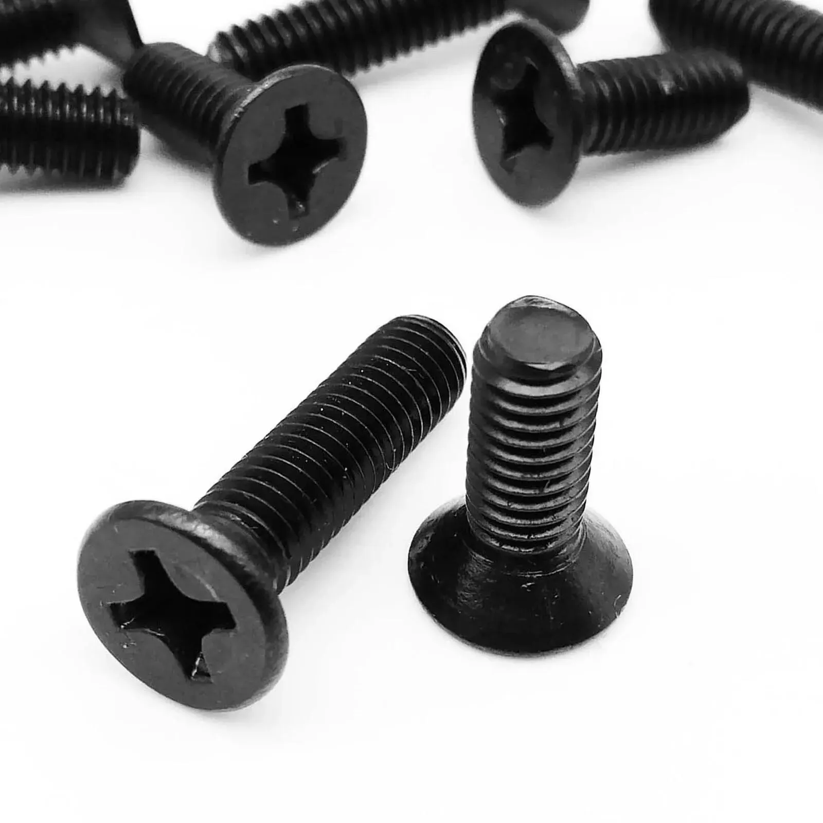 Flat Head Screws | Black Carbon Steel | 50-200pcs M1-M4 Countersunk Bolts - Thumbnail 2
