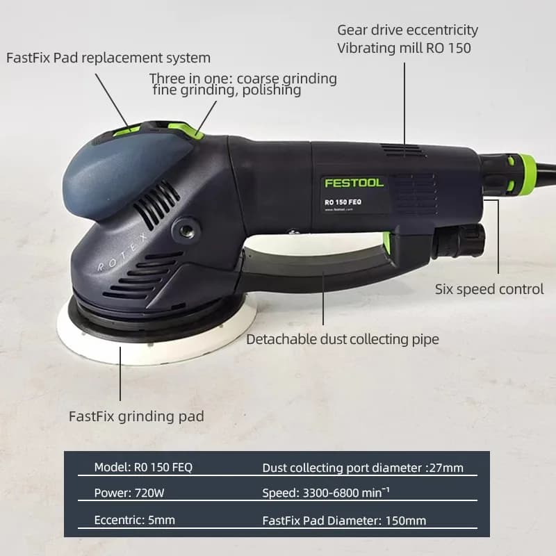 RO 150FEQ Electric Grinder | Handheld Triple Purpose Machine | Professional ROTEX Multi-Tool - Thumbnail 6