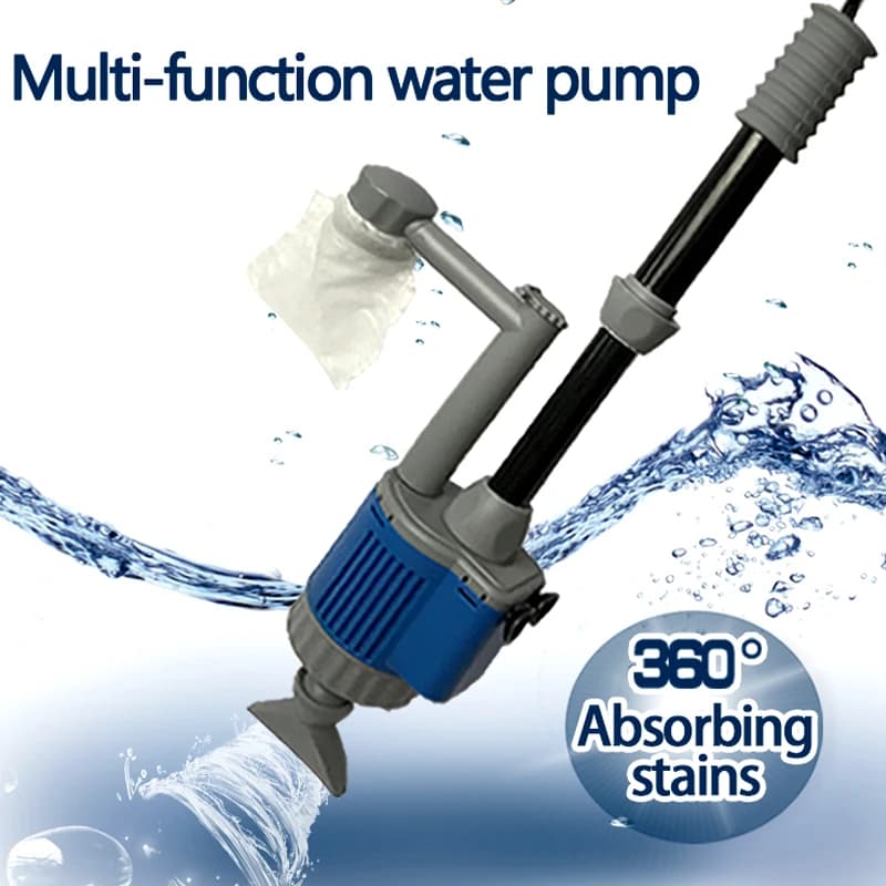 Aquarium Gravel Cleaner & Water Changer | 20W/28W Siphon Pump | All-in-One Tank Maintenance Tool - Thumbnail 3