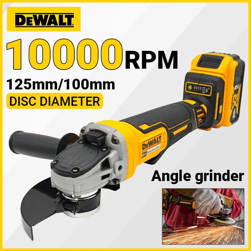 DEWALT DCG405 20V MAX Cordless Angle Grinder | 125mm Brushless Motor | Metal & Wood Cutting - Thumbnail 2