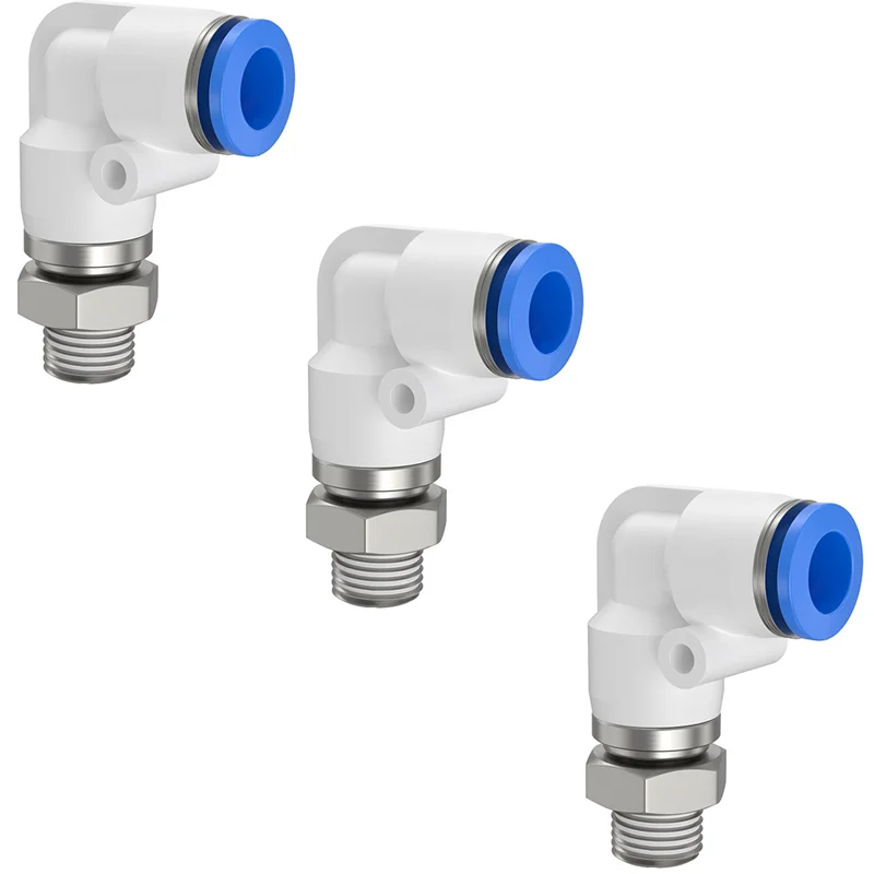 360° Rotary Swivel Fitting | M5, 1/4, 1/2 NPT | Pneumatic Hose Connector - Thumbnail 3