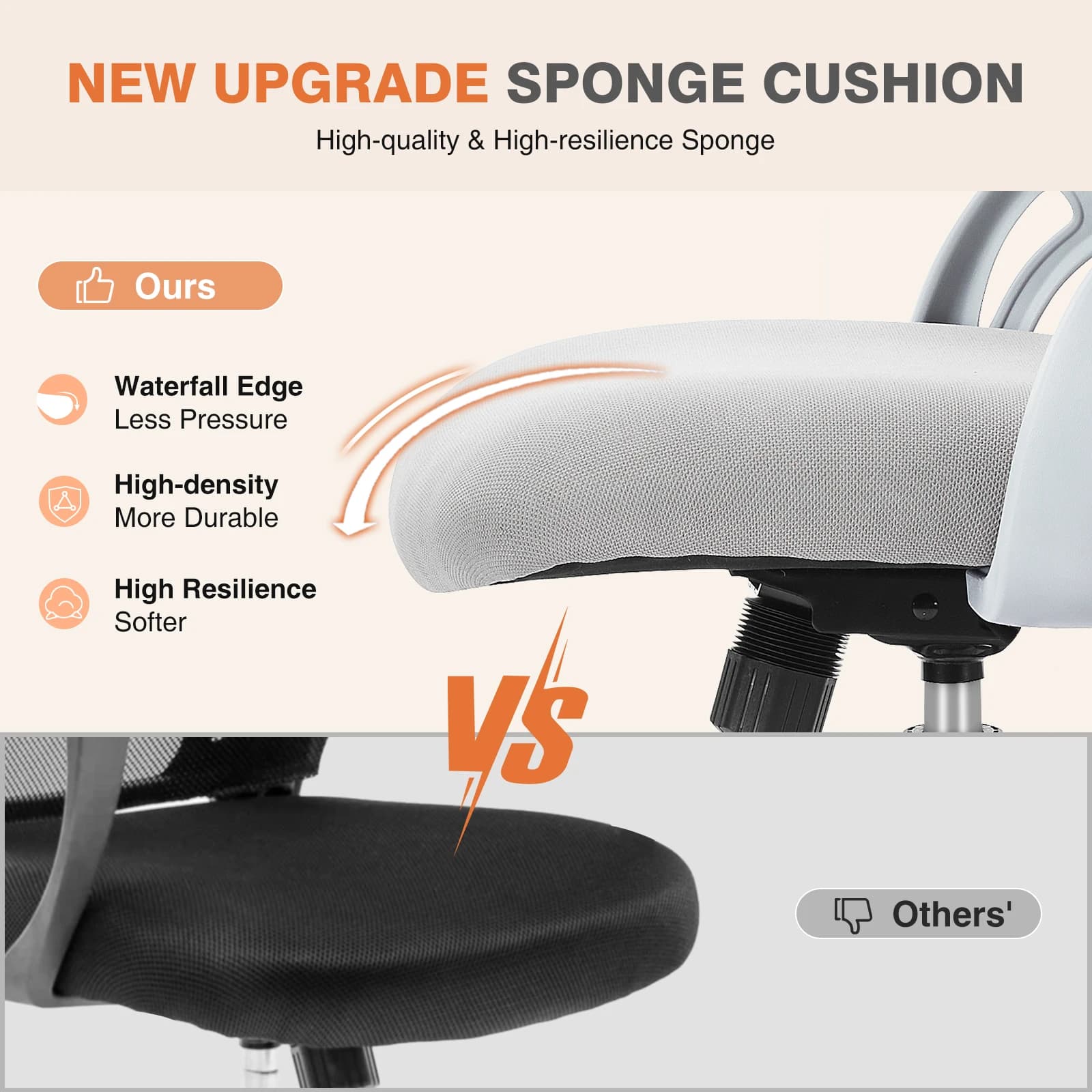 Back Office Chair | Adjustable Swivel Rolling Chair | Ergonomic Computer & Gaming Chair for Home - Thumbnail 4