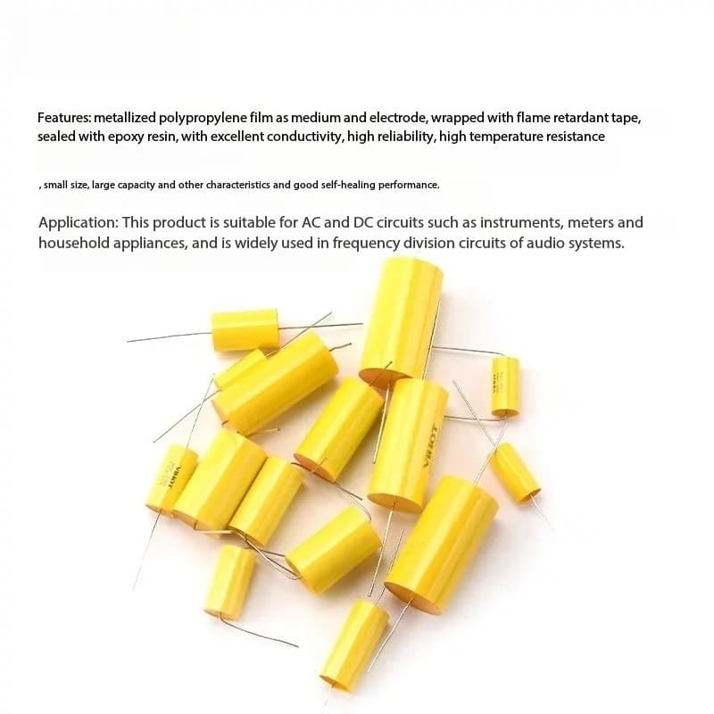 High-Fidelity MKP Film Crossover Capacitor | 0.47-47uF Range | 250V Axial Design for Tweeter Audio - Thumbnail 5