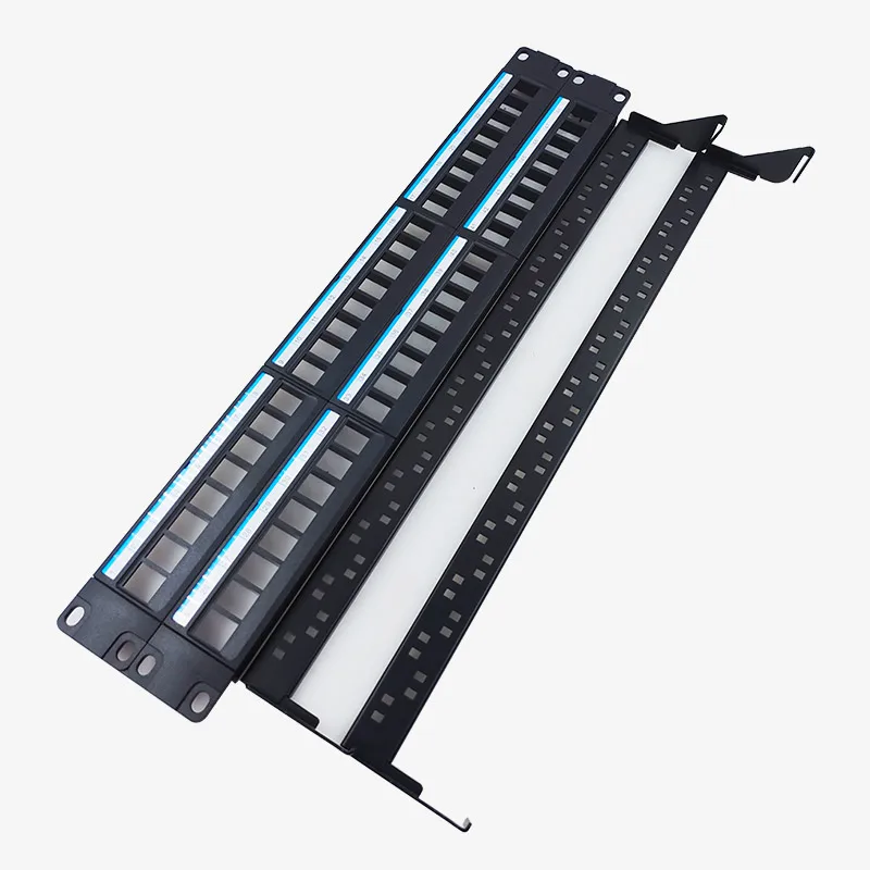 48-Port Network Patch Panel | 19-Inch Rack Mount | Cat5e/Cat6 Unshielded Distribution Frame - Thumbnail 2