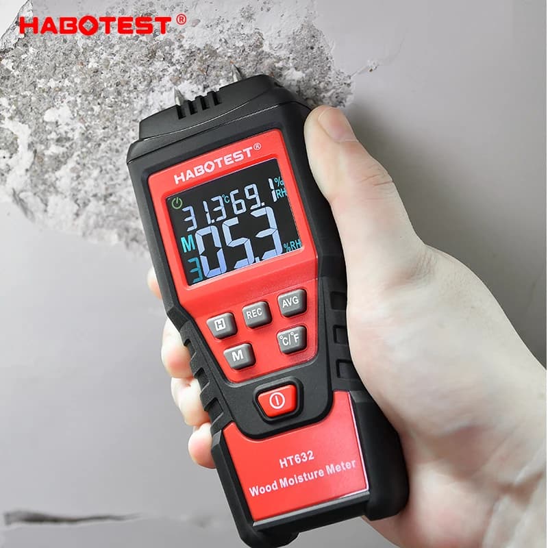 Moisture Meter: Two-Pin Hygrometer for Wood, Concrete, Brick & Wall Testing - Thumbnail 2