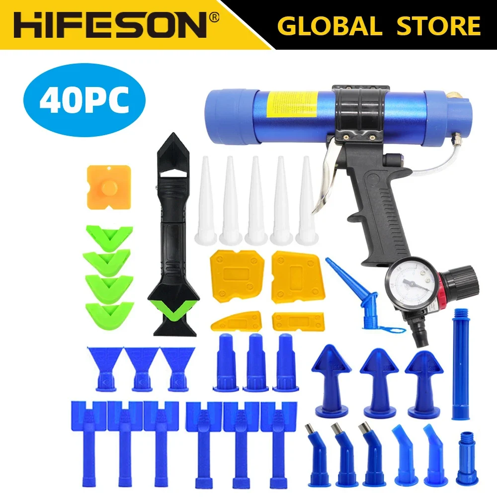 Pneumatic Caulking Gun | 310ml Cartridge Dispenser | High-Precision Sealant Applicator - Thumbnail 3