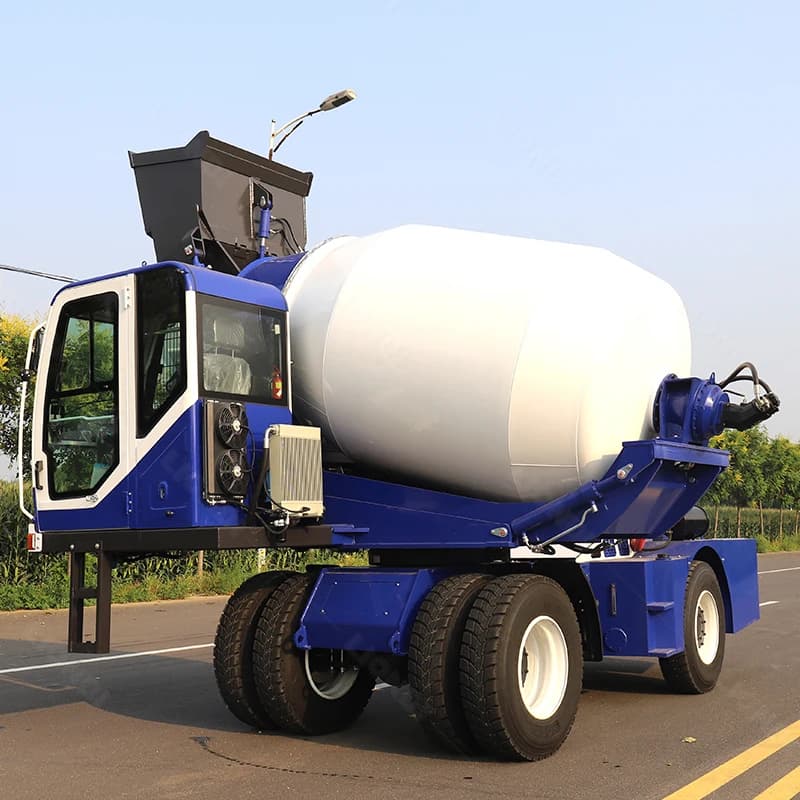 Self-Loading Concrete Mixer Truck | Diesel-Powered Pump & Agitator System for Construction - Thumbnail 4