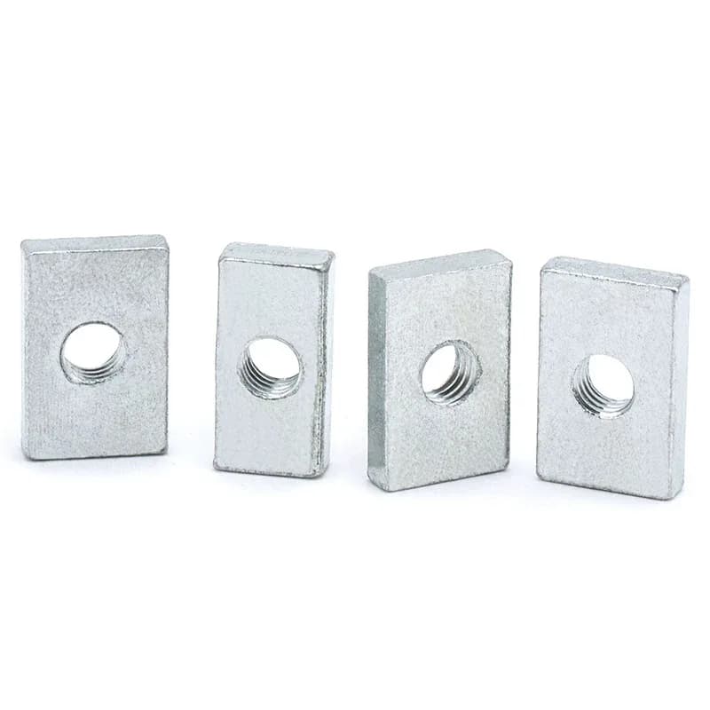 M3-M8 Square Slider Nuts | Zinc-Plated Steel | 50pcs Kit for Aluminum Profiles - Thumbnail 5