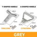 grey-shaped Handle