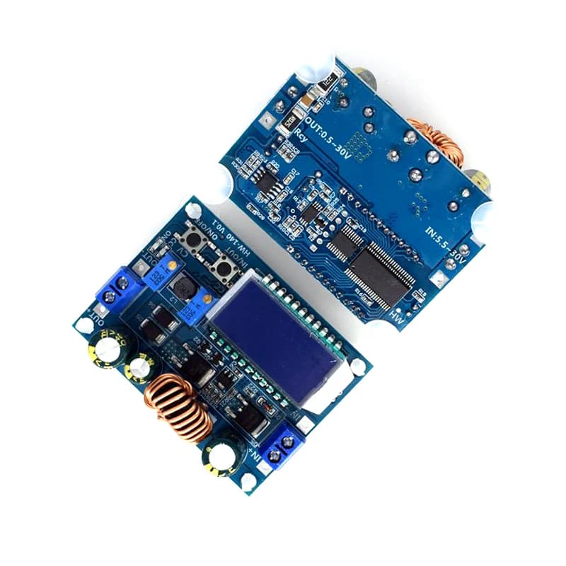 DC-DC Voltage Converter | 5.5-30V to 0.5-30V 4A | Adjustable Step-Up/Down Regulator with LCD Display - Thumbnail 4