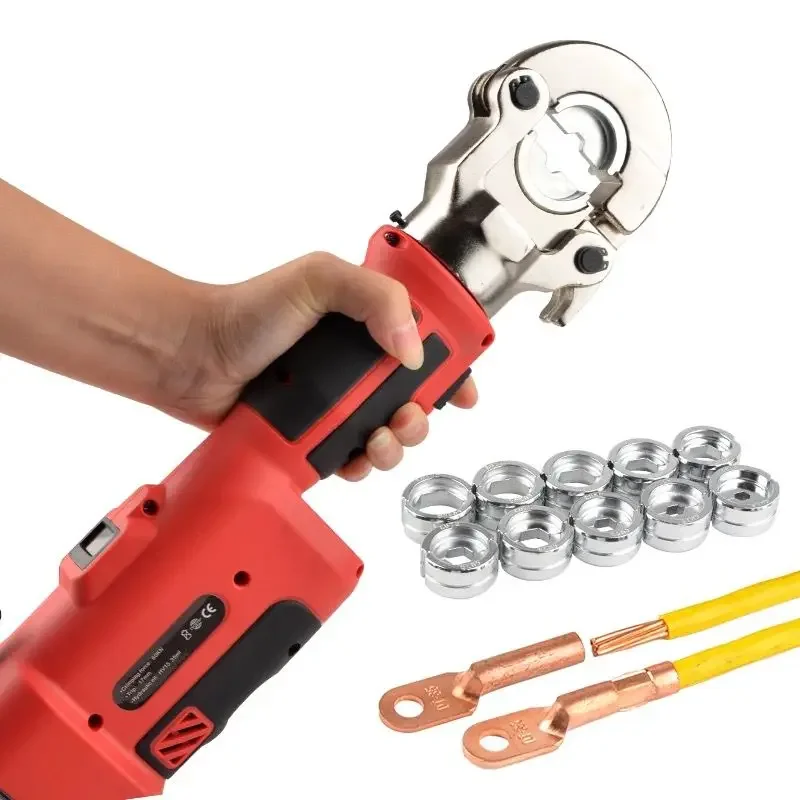 Cordless Hydraulic Crimping Tool | Brushless Motor | Lithium Battery Powered | Wire Terminal Pliers - Thumbnail 4