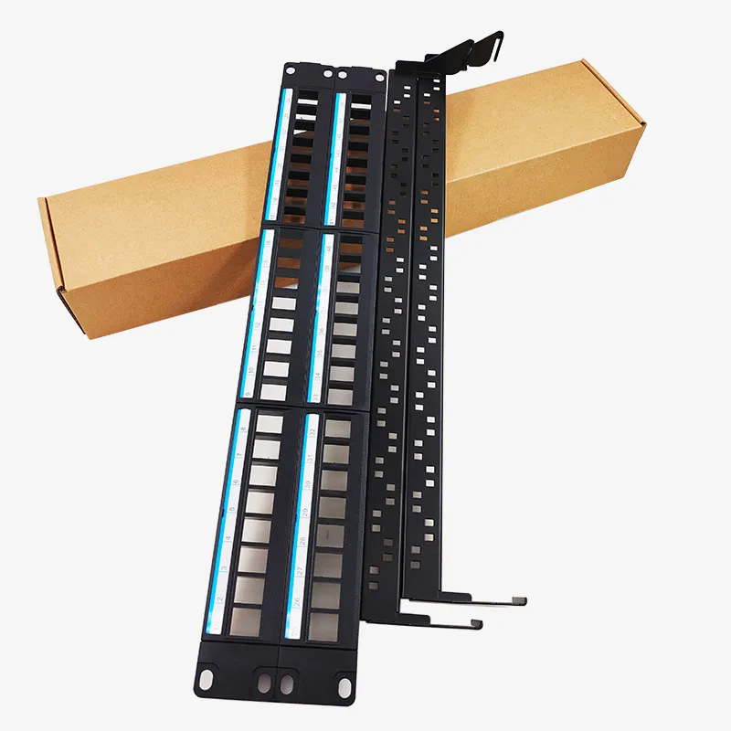 48-Port Network Patch Panel | 19-Inch Rack Mount | Cat5e/Cat6 Unshielded Distribution Frame - Thumbnail 3