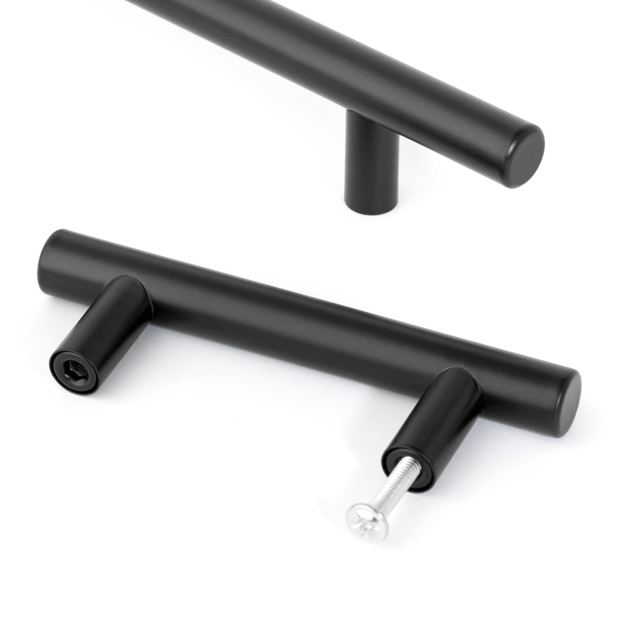 Black Door Handles | Heavy-Duty Stainless Steel | Long Pulls for Kitchen Cabinets - Thumbnail 2