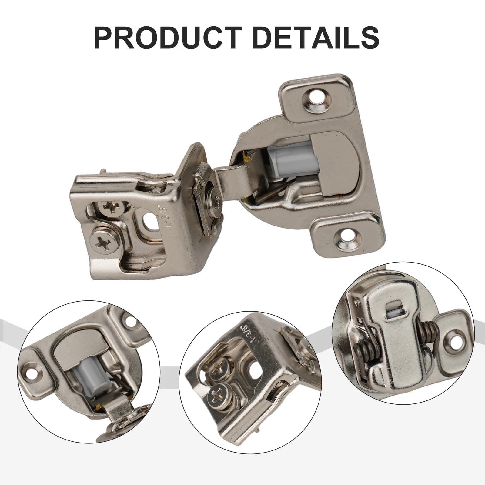 Install Cabinet Hinges | 6-Way Compact Concealed Damping | Kitchen Cupboard Door Cushion - Thumbnail 5