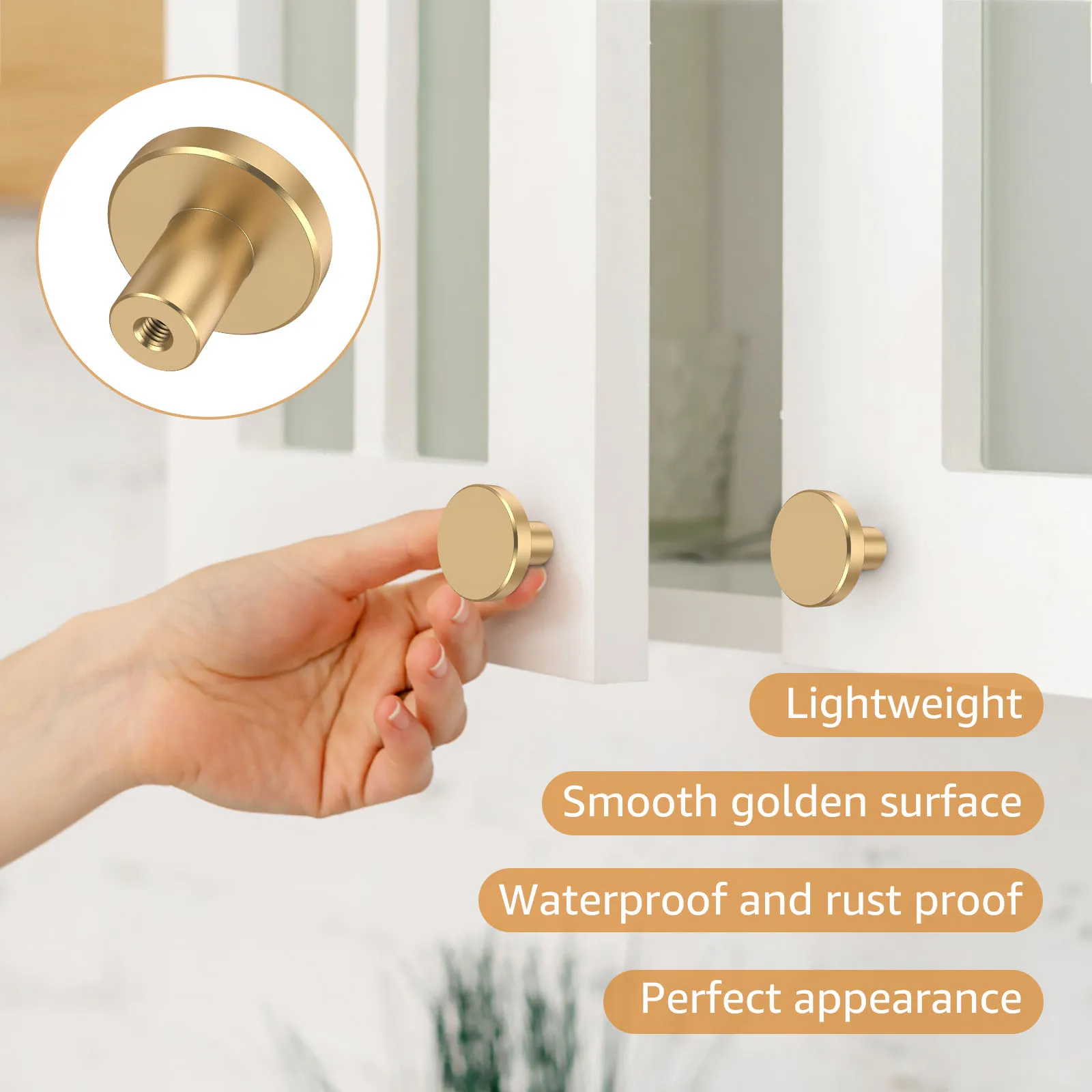 12-Pack Antique Brass Cabinet Knobs | Complete Set for Kitchen & Bathroom | Drawer Pulls Hardware - Thumbnail 4