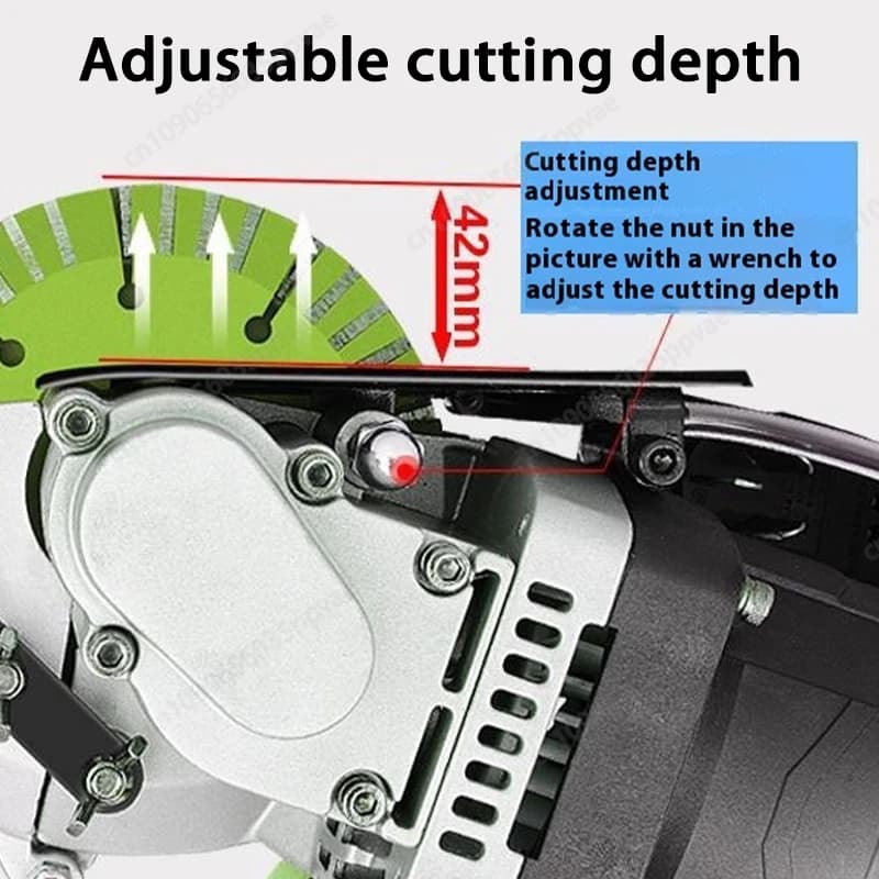 Wall Chaser | 4800W High-Power Dust-Free Concrete Cutting | Hydropower & Construction Tool - Thumbnail 4