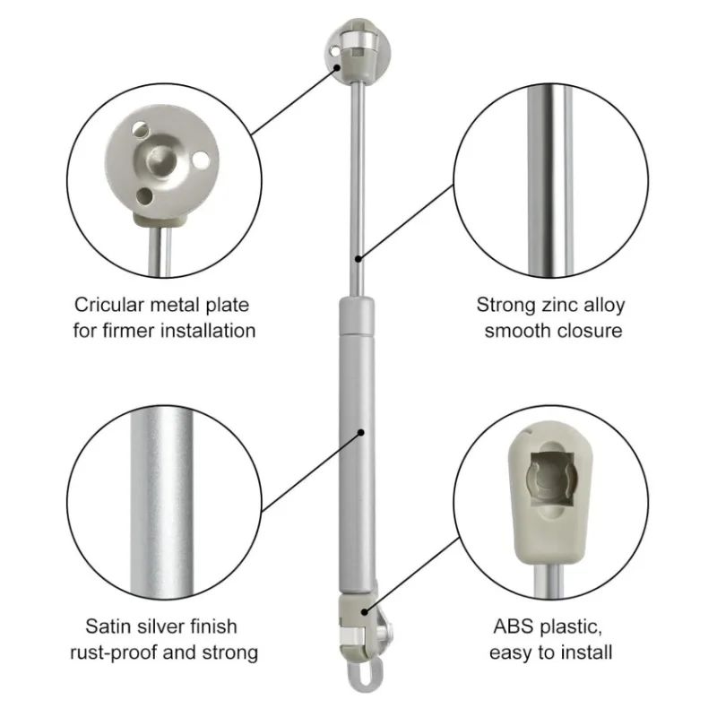 Cabinet Lift Support Hinges | 30N-200N Gas Strut System | Soft-Close Door Stay - Thumbnail 4