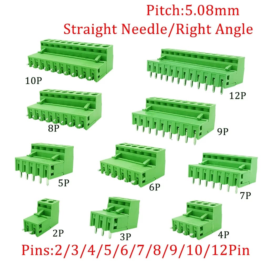 Screw Terminal Block Set | 2-12 Pin PCB Connectors | 3.5mm-5.08mm Pitch - Thumbnail 2