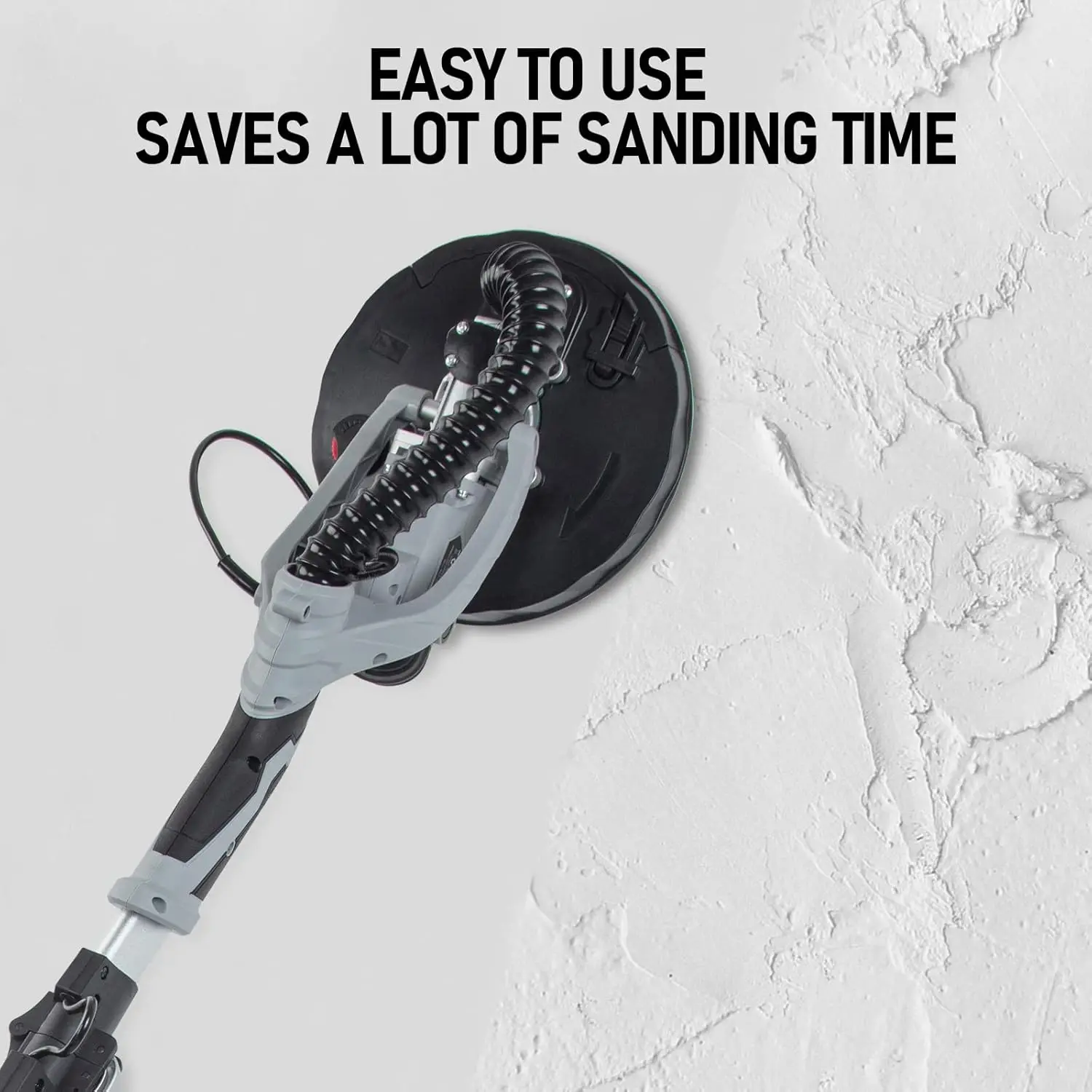 710W Electric Wall Sander | 6 Sanding Discs & Dust Hose | Variable Speed 800-1700 RPM - Thumbnail 5