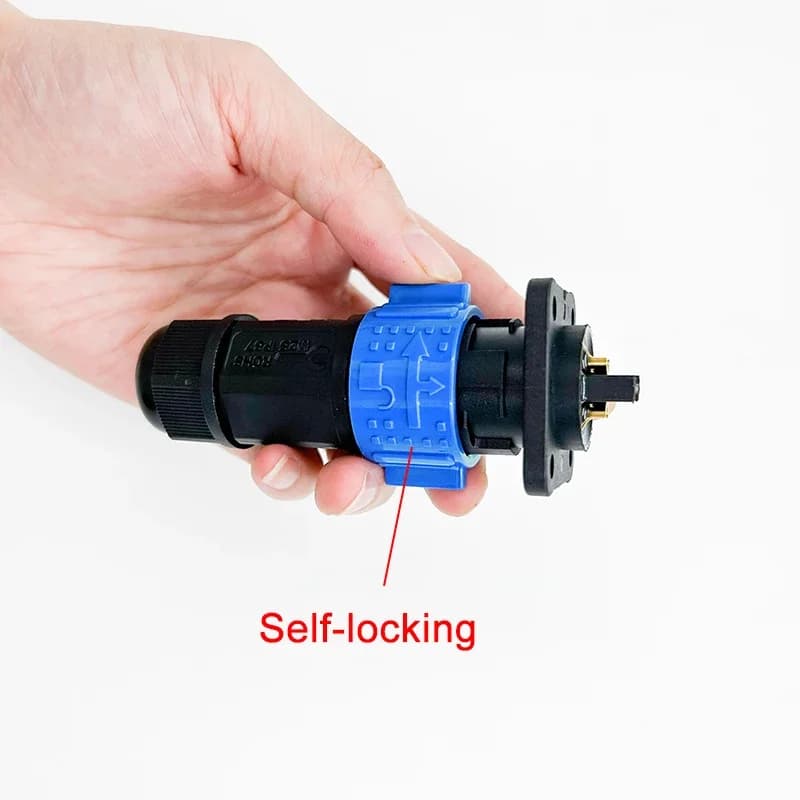 Heavy-Duty M25 Aviation Connector | 50A IP67 Waterproof Plug | 2 & 3 Pin Power Socket - Thumbnail 4