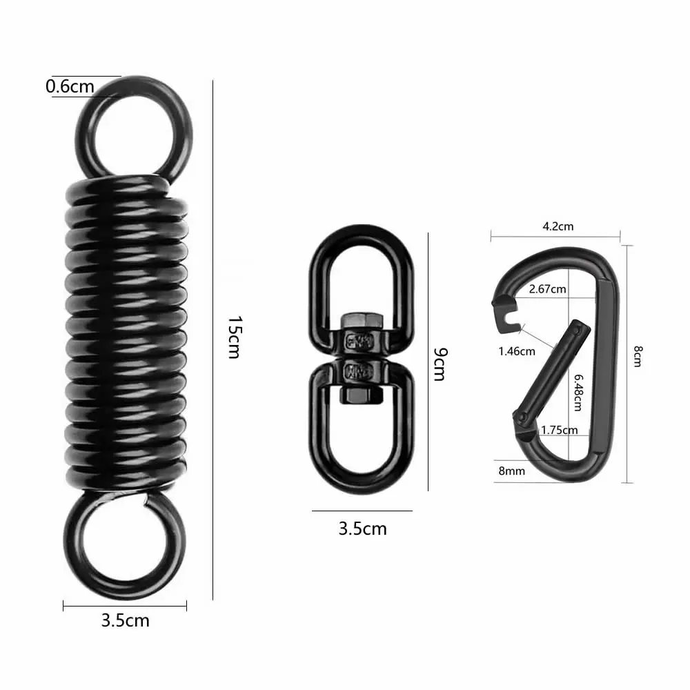 Heavy-Duty Swing Hanging Kit | Ceiling Hook & Spring Hardware for Porch Swings, Hammocks & Gym Equipment - Thumbnail 2