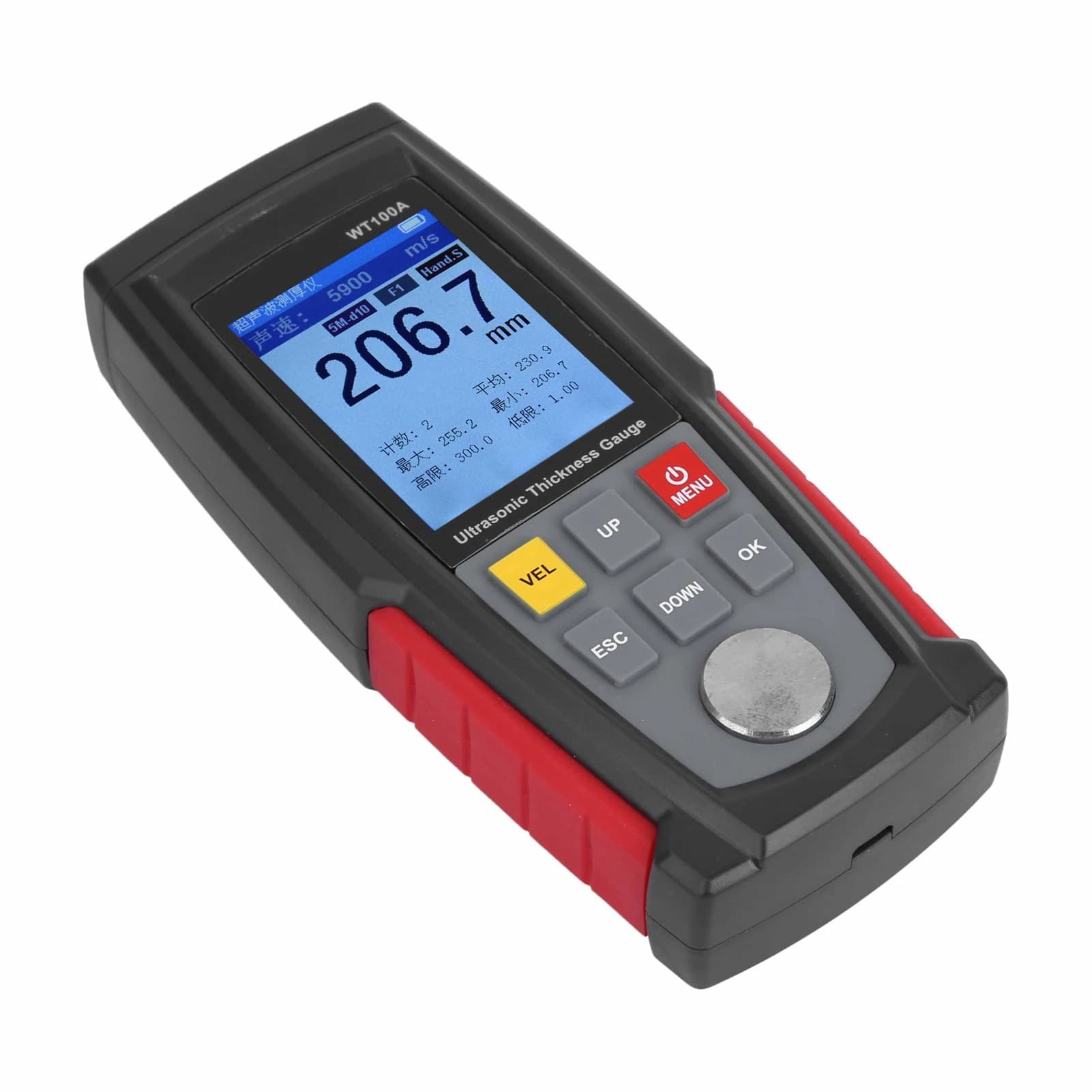 High-Precision Digital Ultrasonic Thickness Gauge with USB Charging - Thumbnail 4