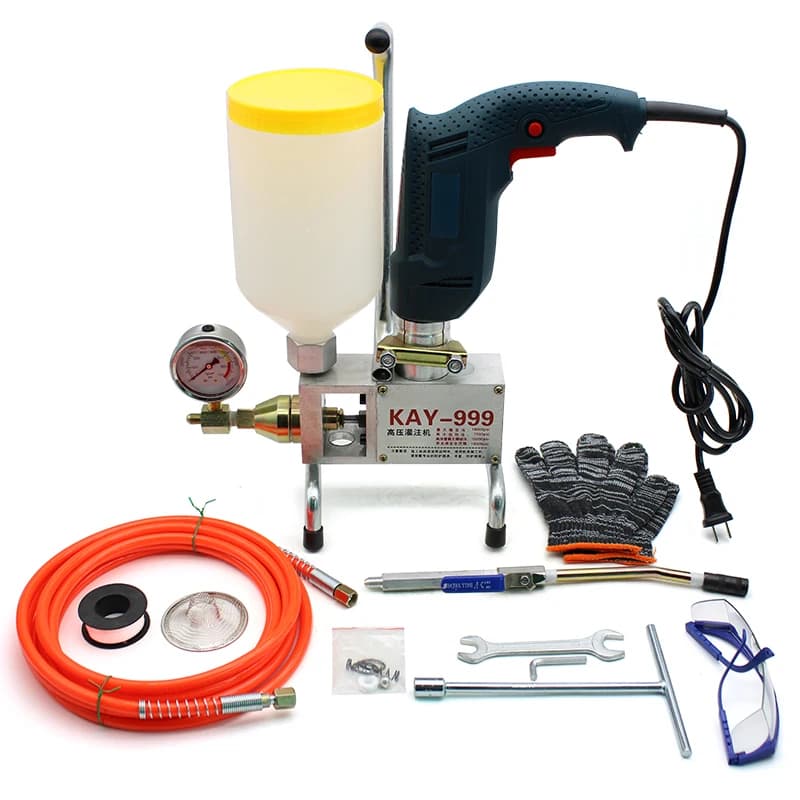 KAY-999 High Pressure Waterproof Grouting Machine 910W Injection Pump Epoxy/Polyurethane Grouting Liquid Leakage Tool - Thumbnail 2